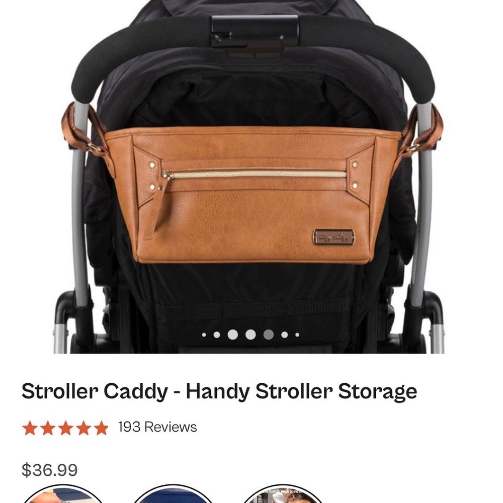 Itzy Ritzy Tan Stroller Caddy - Picture 2 of 2